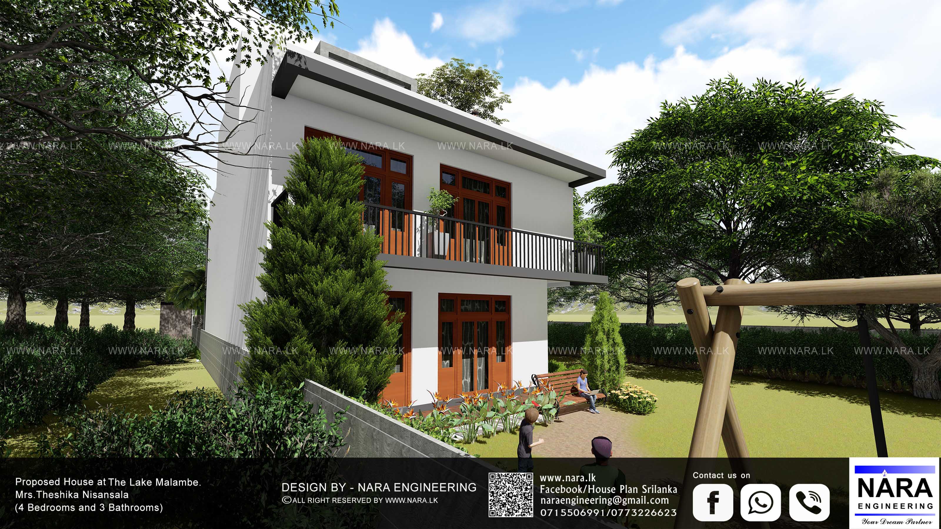 House Plan Sri lanka Nara Engineering House Planing 3D